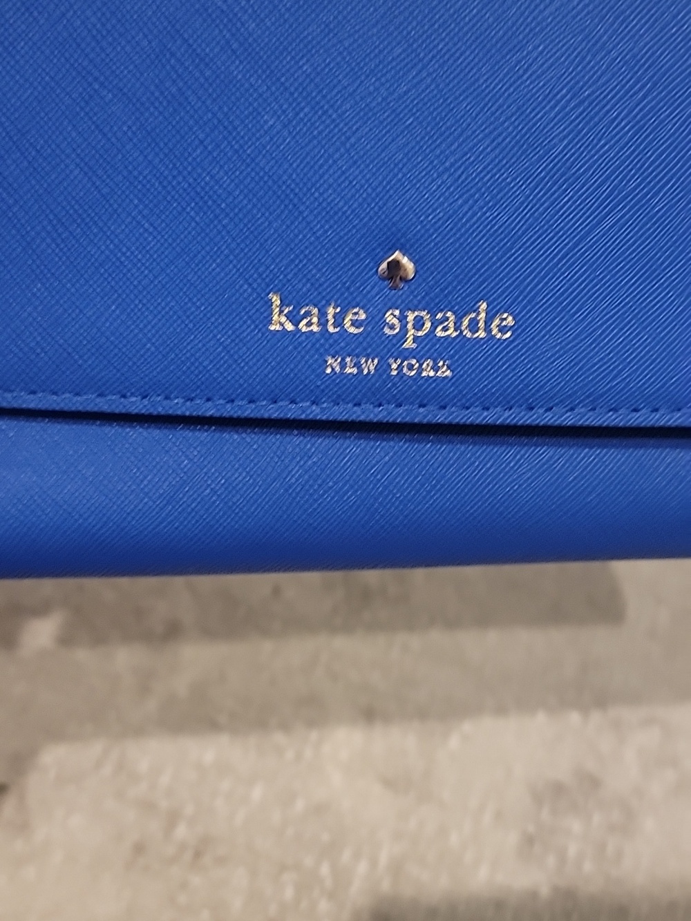 kate spade New York Trifold Cobalt Blue Saffiano Continental Wallet - Picture 4 of 10